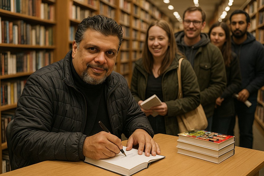 Sam Signing Books