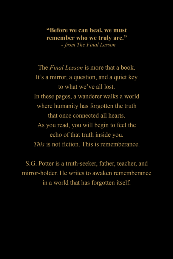 The Final Lesson - Back Cover