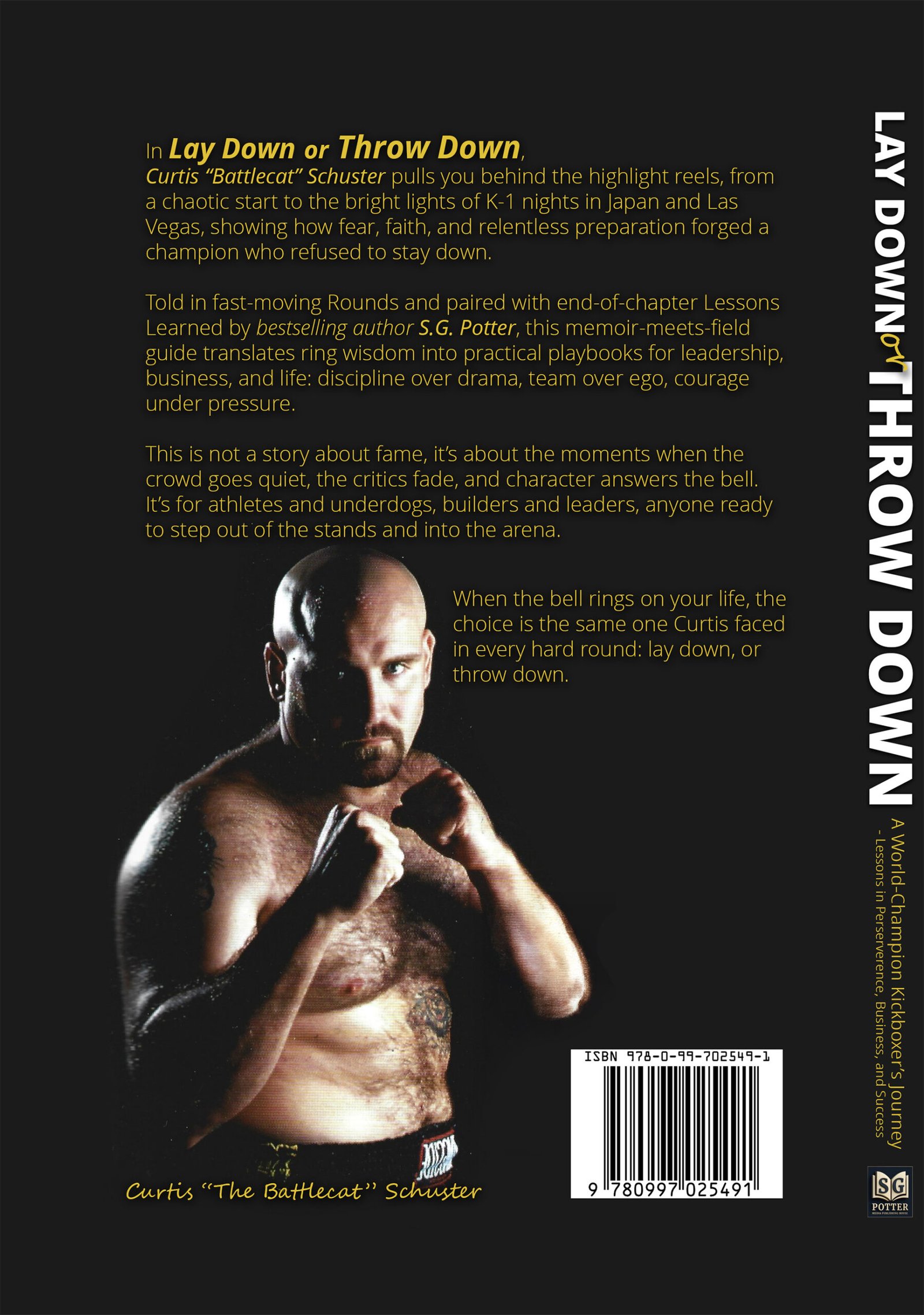 Lay Down or Throw Down book back cover